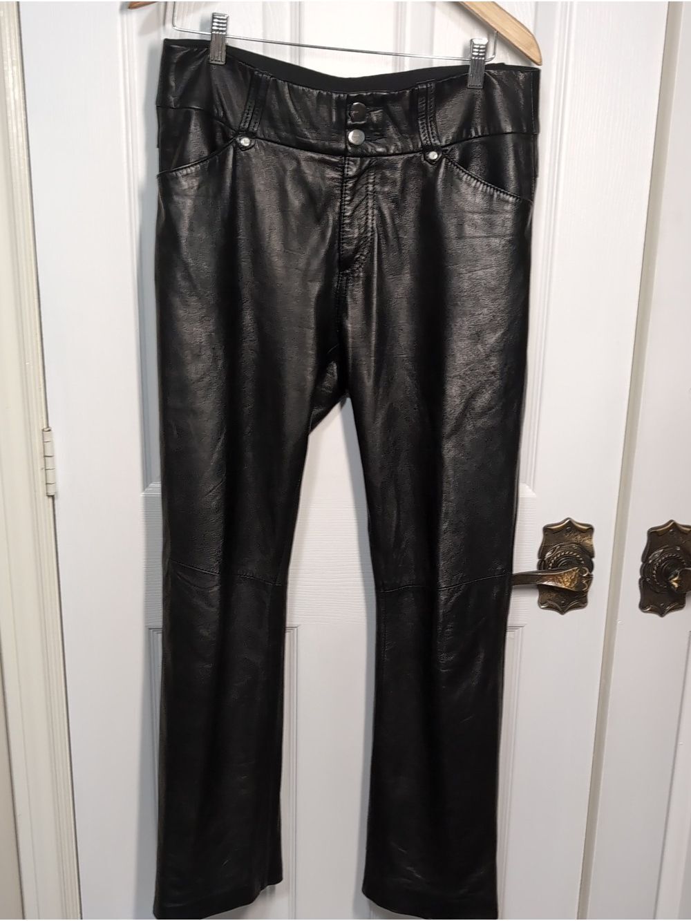 Danier Leather Vintage Moto Biker Pants Women's Size 8